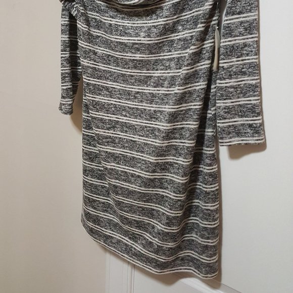 NWT Altar'd State Gray Stripe Cowl Neck Dress - Picture 9 of 10